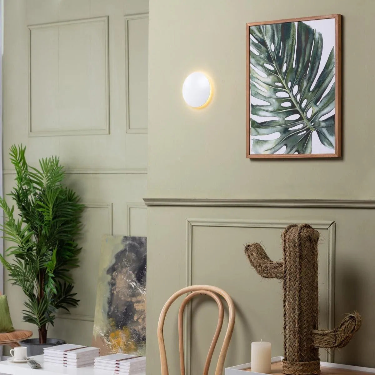 Led wandlamp 'Ayla' rond led modern 160mm wit - FOIR