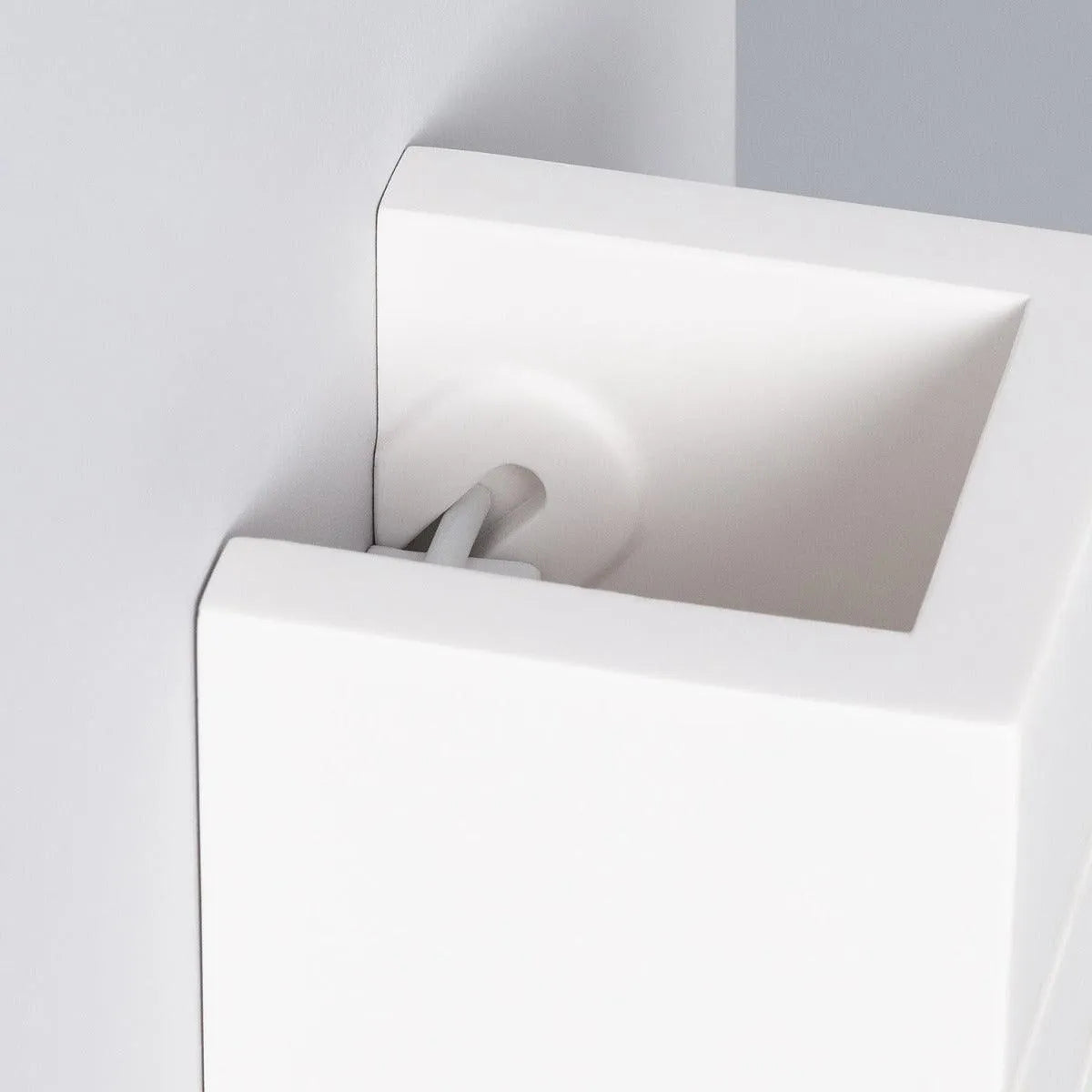 Wandlamp wit 'Coral' gips modern E14 fitting 245mm - FOIR