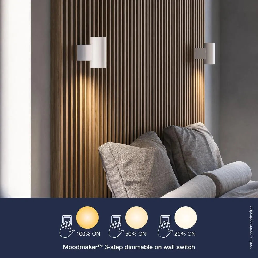 Witte wandlamp met stekker en schakelaar wit nordlux curtiz
