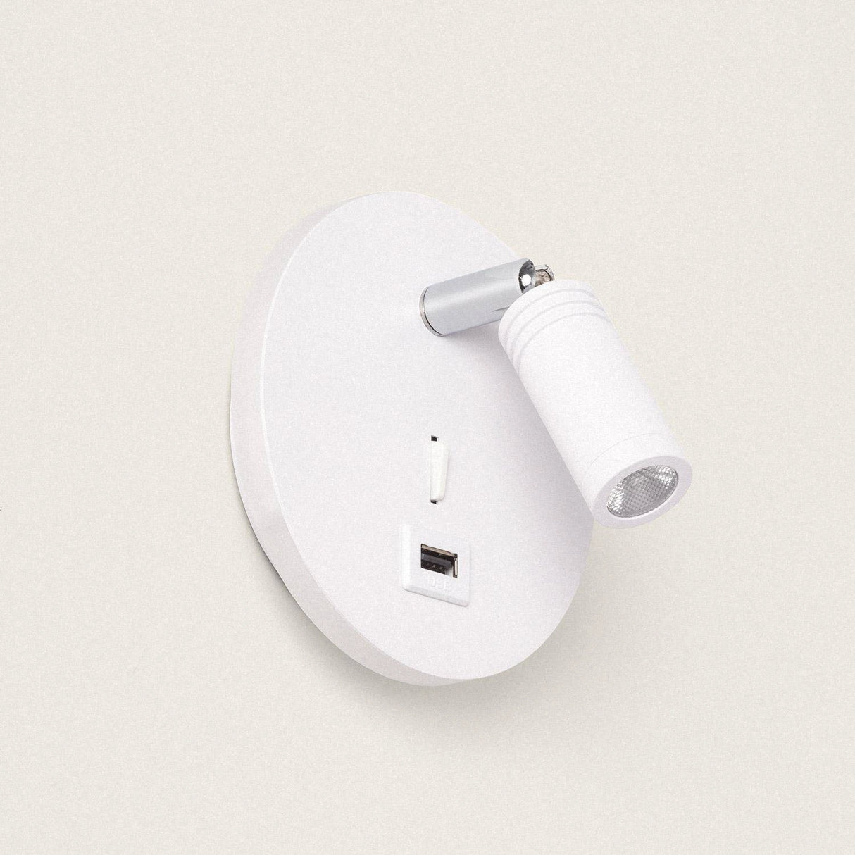Wandlamp wit met USB bedlamp