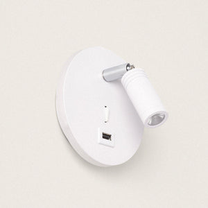 Wandlamp wit met USB bedlamp