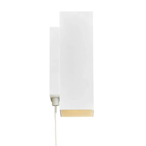 Witte wandlamp voor binnen met stekker en schakelaar