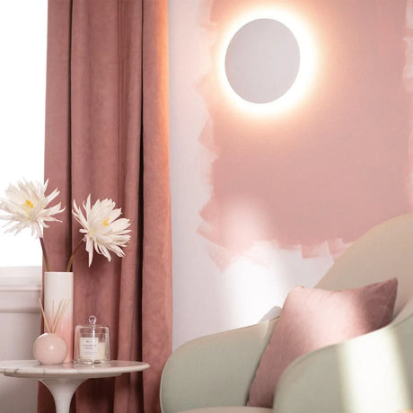 Wandlamp wit 'Ayla' groot rond led modern 260mm - FOIR