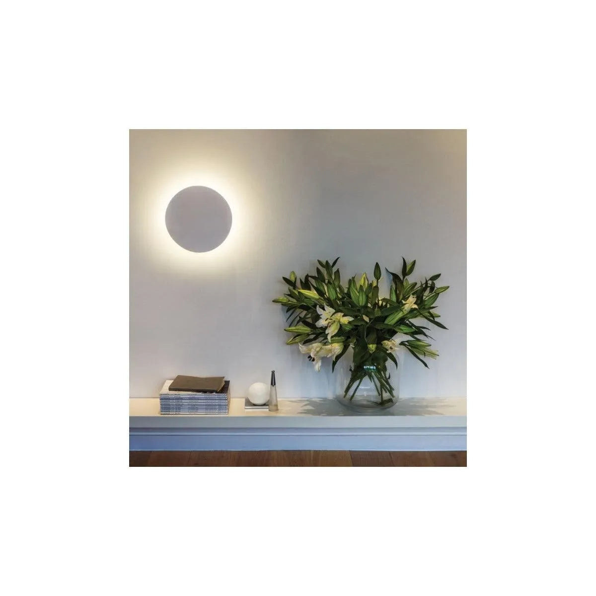 Witte wandlamp rond led lamp warm wit