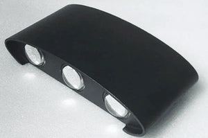 up down light wandlamp zwart 3 spots