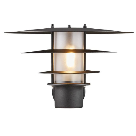 gevelverlichting voordeur mat zwart e27 fitting