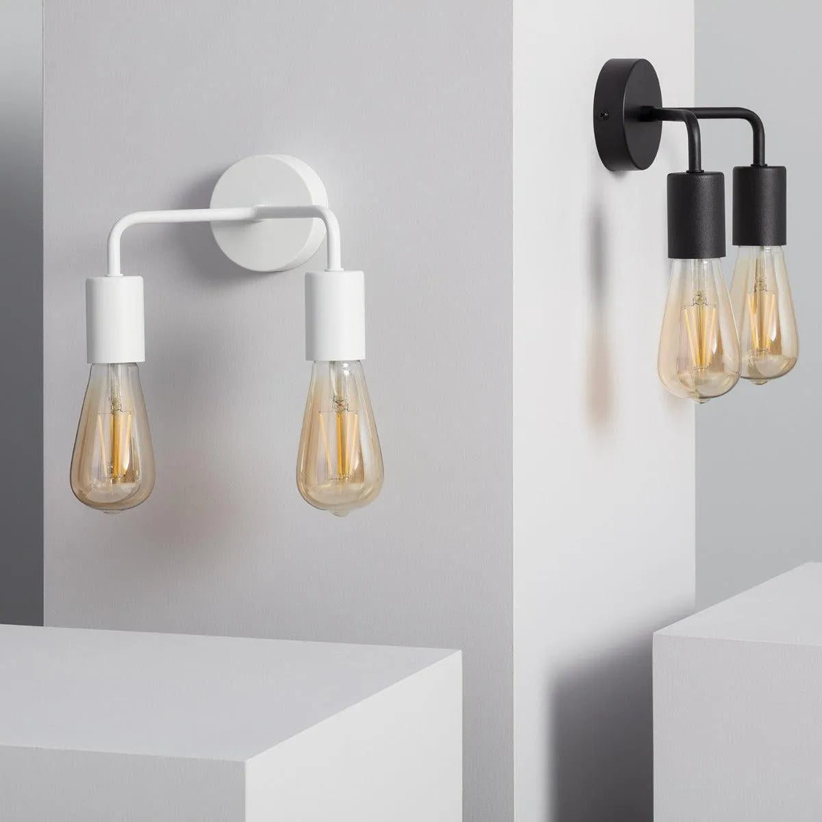 Wandlamp industrieel e27 fitting metaal design 