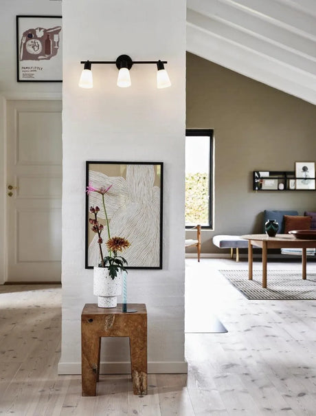 Wandlamp zwart glazen kappen verstelbaar e14 fittingen nordlux cole