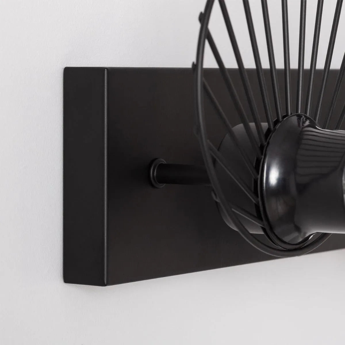 Wandlamp zwart 'Kibend' design wandlamp modern zwart met 3 spotjes 500mm - FOIR