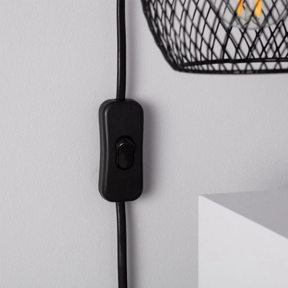 Wandlamp met hout slaapkamer met schakelaar