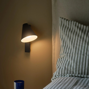 Wandlamp slaapkamer met USB Wilmer zwart