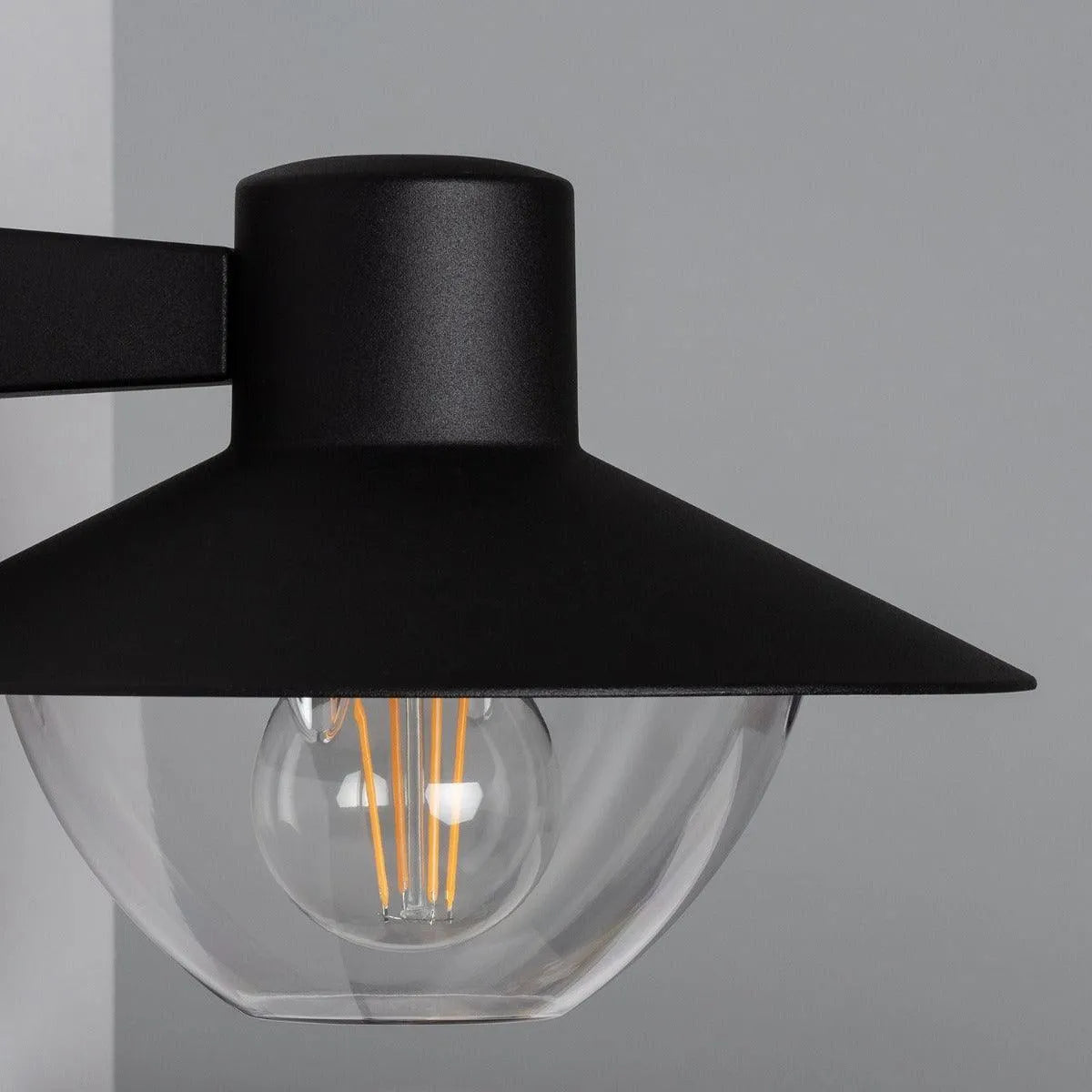 Buitenlamp voordeur met e27 fitting zwart led 