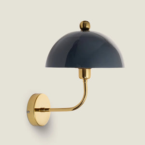 Wandlamp goud blauw e27 fitting