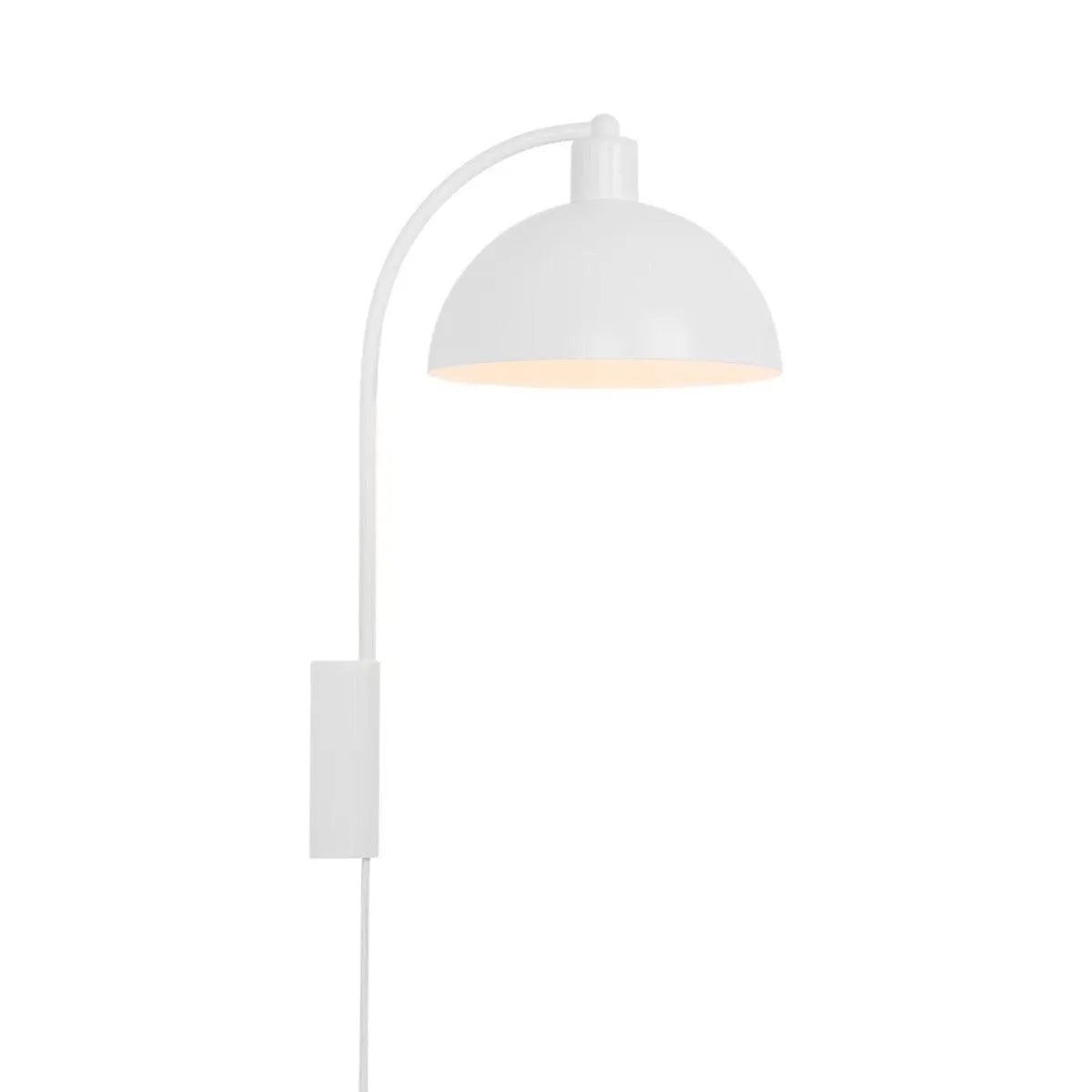 Witte wandlamp met opaalglas schakelaar & E14 fitting Nordlux Ellen - FOIR