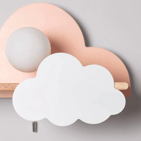 Wandlamp kinderkamer met plankje en schakelaar 'Jessie'-Roze - FOIR