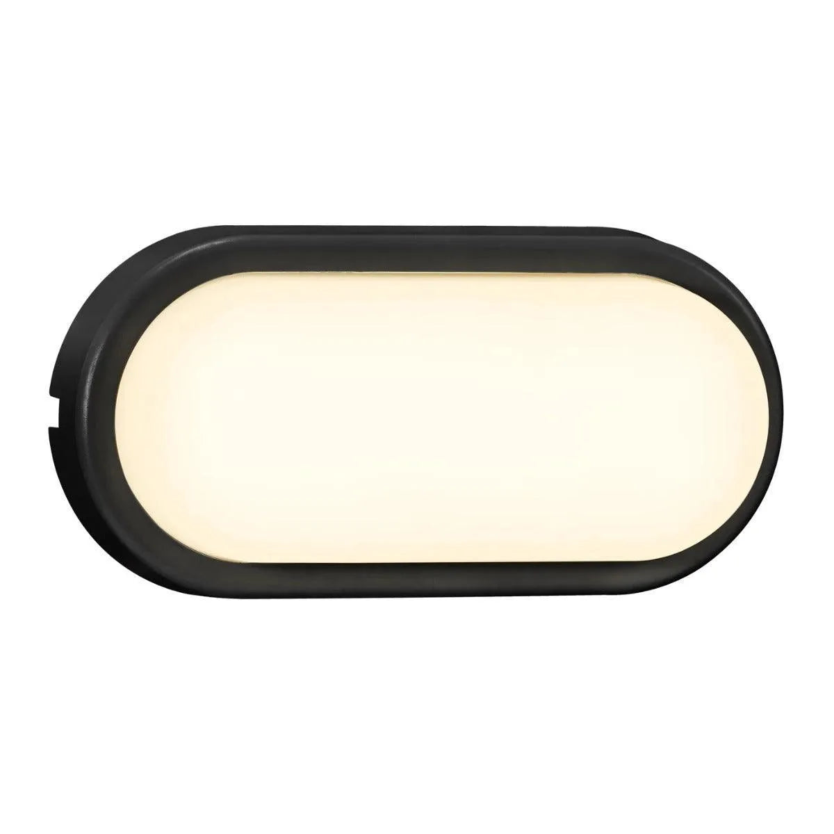 Gevelverlichting ovaal zwart met LED lichtbron Nordlux Cuba Outdoor - FOIR
