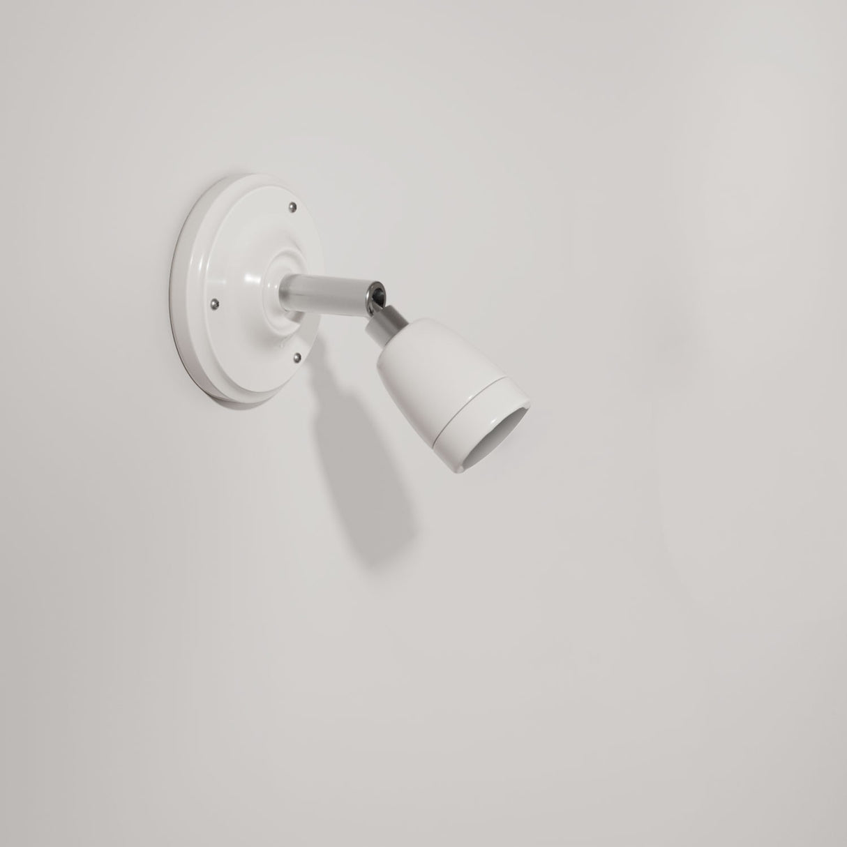 Wandlamp rond verstelbaar porselein E27 fitting industrieel