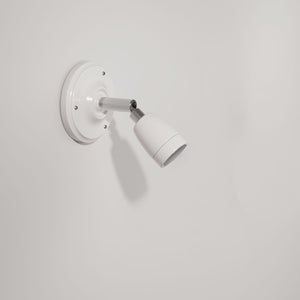 Wandlamp rond verstelbaar porselein E27 fitting industrieel