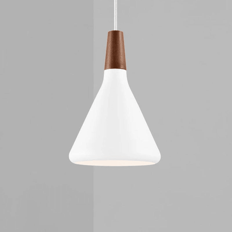 Hanglamp wit en hout met E27 fitting 'Nori 18' DFTP - FOIR