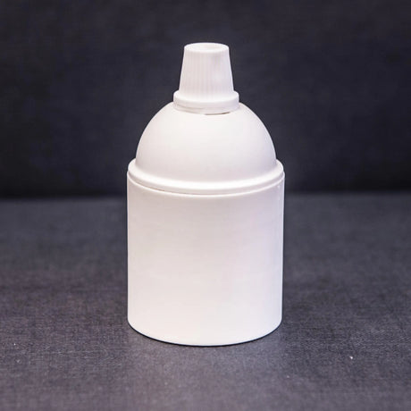 Witte E27 fitting bakeliet glas plastic