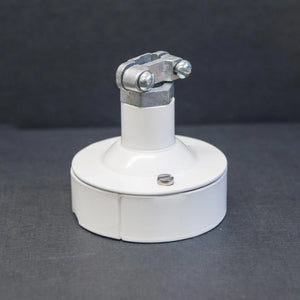 Witte plafondroos met kabel grip rond 65mm