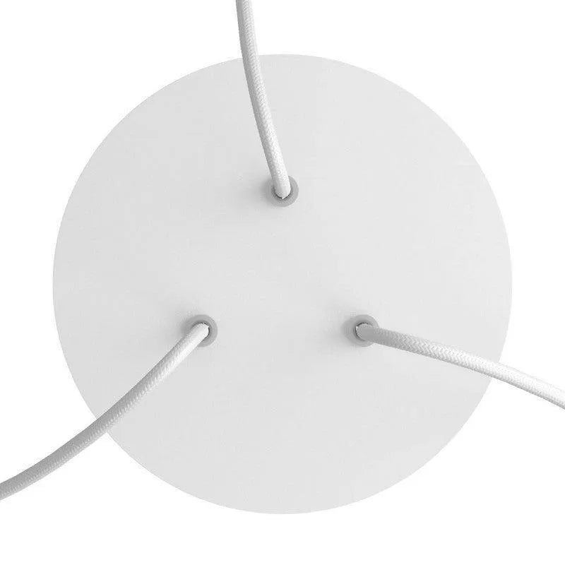 Ronde plafondkap wit minimalistisch 200mm 3 uit - FOIR