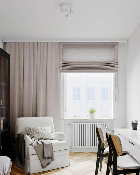 Ronde plafondlamp voor in de slaapkamer wit met gu10 fittingen