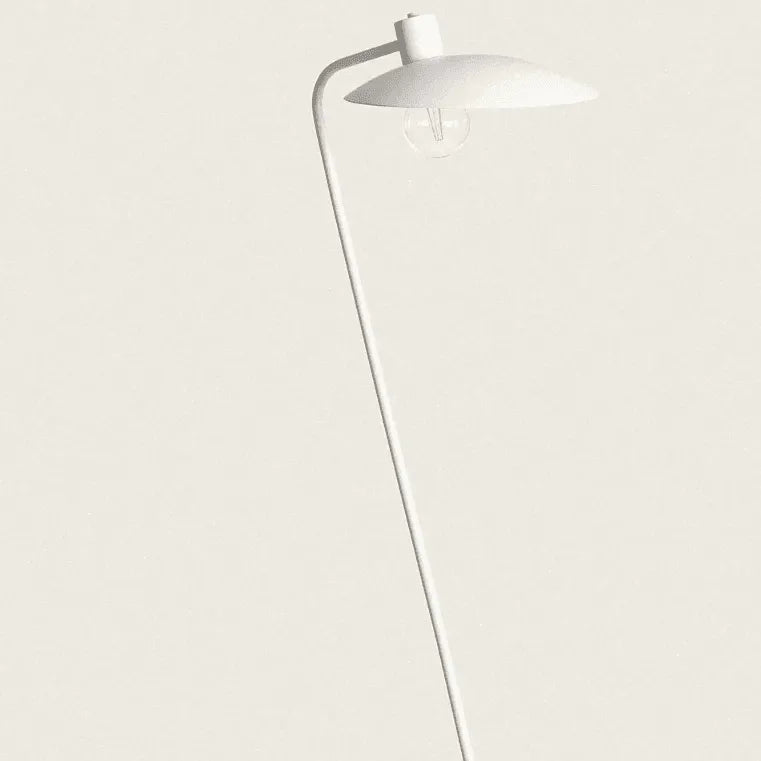 Minimalistische vloerlamp wit met E27 fitting en schakelaar 'Sebastiaan' - FOIR
