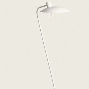 Minimalistische vloerlamp wit met E27 fitting en schakelaar 'Sebastiaan' - FOIR
