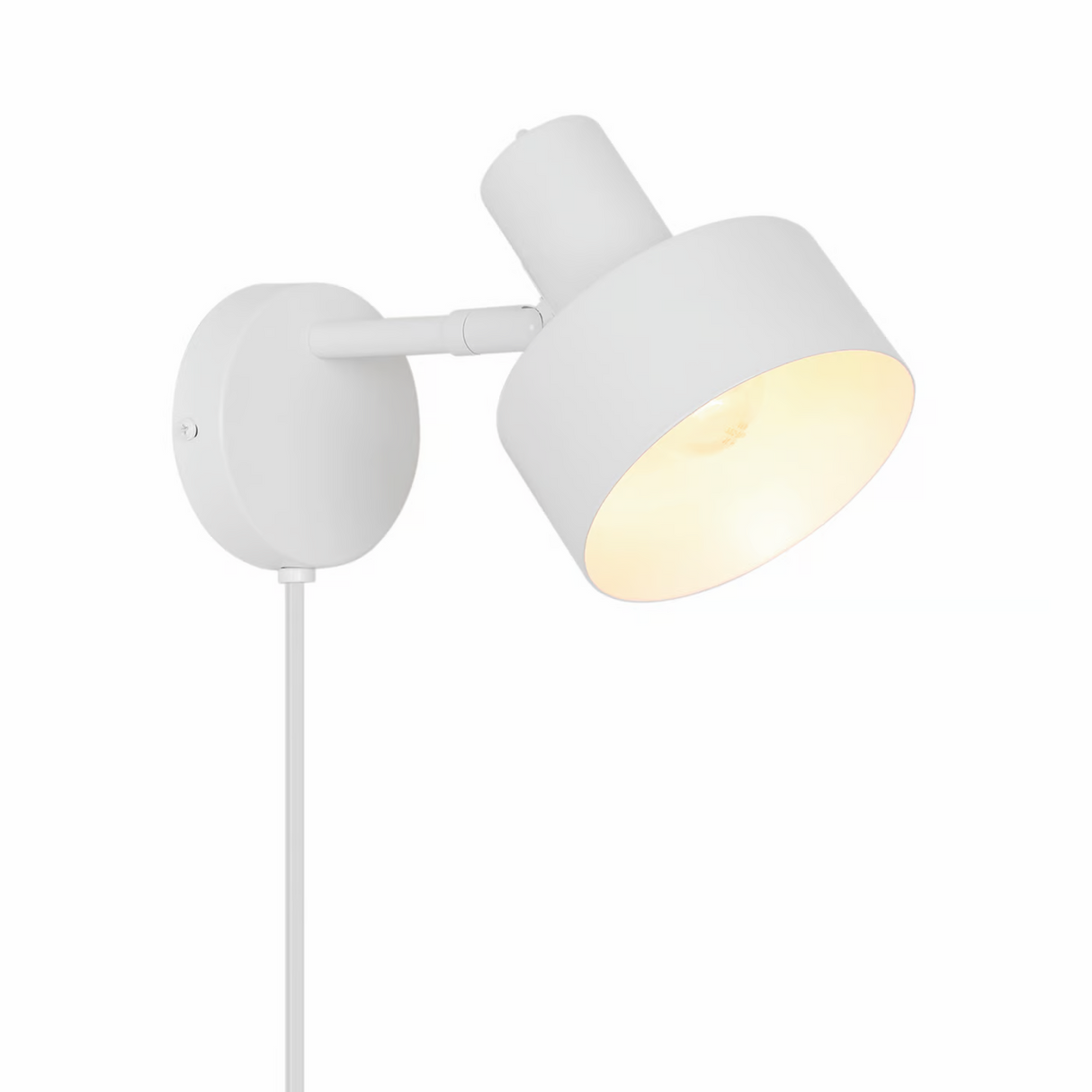 Bedlamp wit met stekker Matis schakelaar