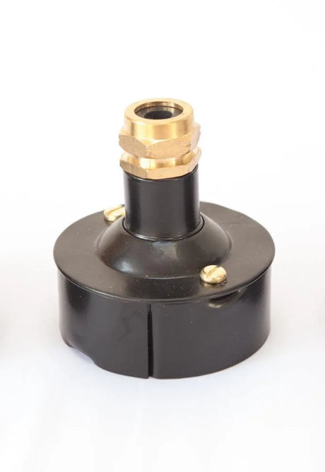 Zwart met messing kabelgrip