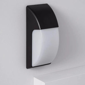 Gevelverlichting modern zwart wit met E27 fitting 'Talita' - FOIR