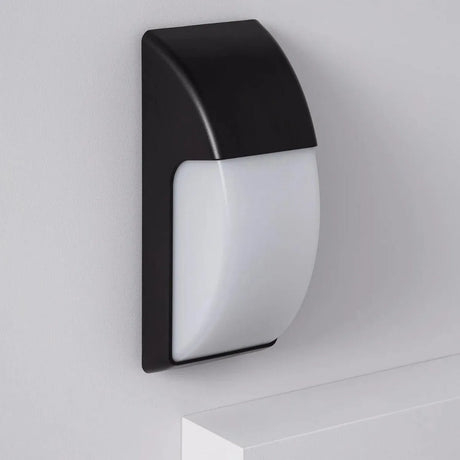 Gevelverlichting modern zwart wit met E27 fitting 'Talita' - FOIR