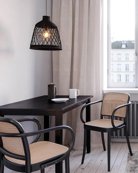 open hanglamp zwart e27 fitting design zweeds design
