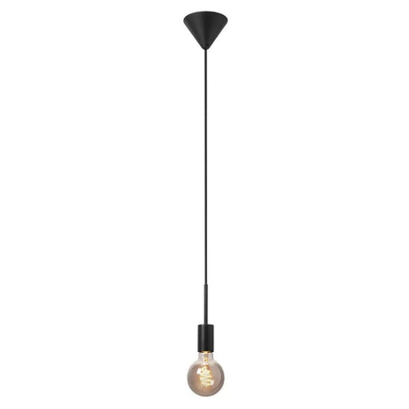Kleine zwarte hanglamp met e27 fitting Nordlux Paco - FOIR