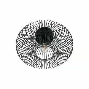 Plafondlamp Beroni rond metaal zwart