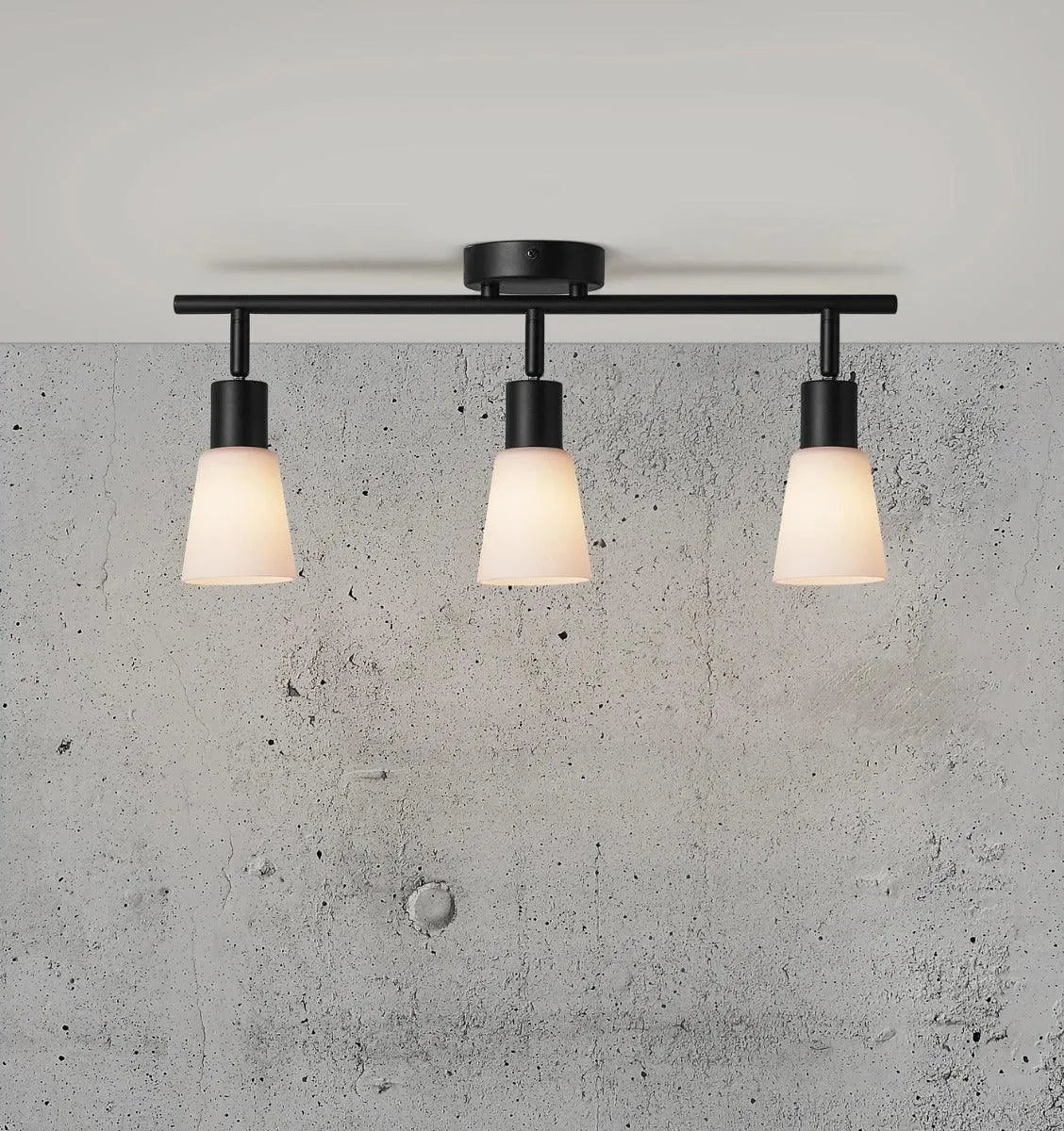 Cole plafondlamp mat zwart met glazen kappen e14 fittingen 2112910003