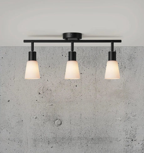 Cole plafondlamp mat zwart met glazen kappen e14 fittingen 2112910003