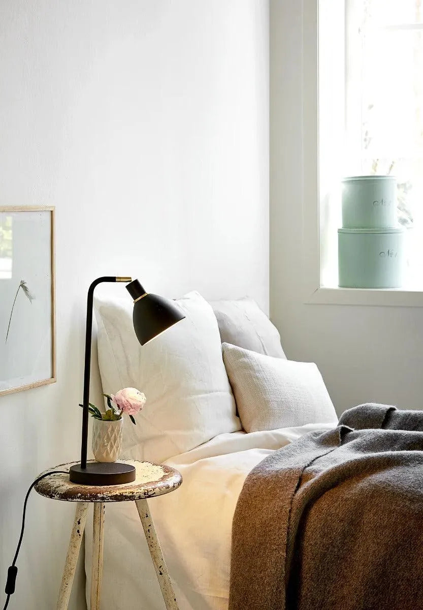Nordlux ray tafellamp zwart schakelaar e14 fitting design 