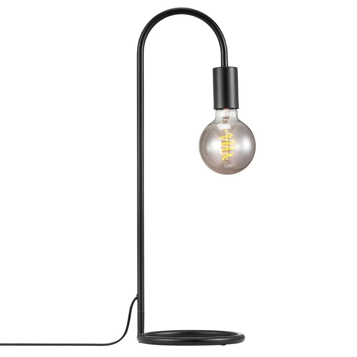 Tafellamp zwart e27 fitting schakelaar nordlux paco 