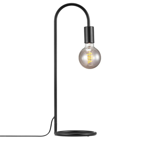 Tafellamp zwart e27 fitting schakelaar nordlux paco 