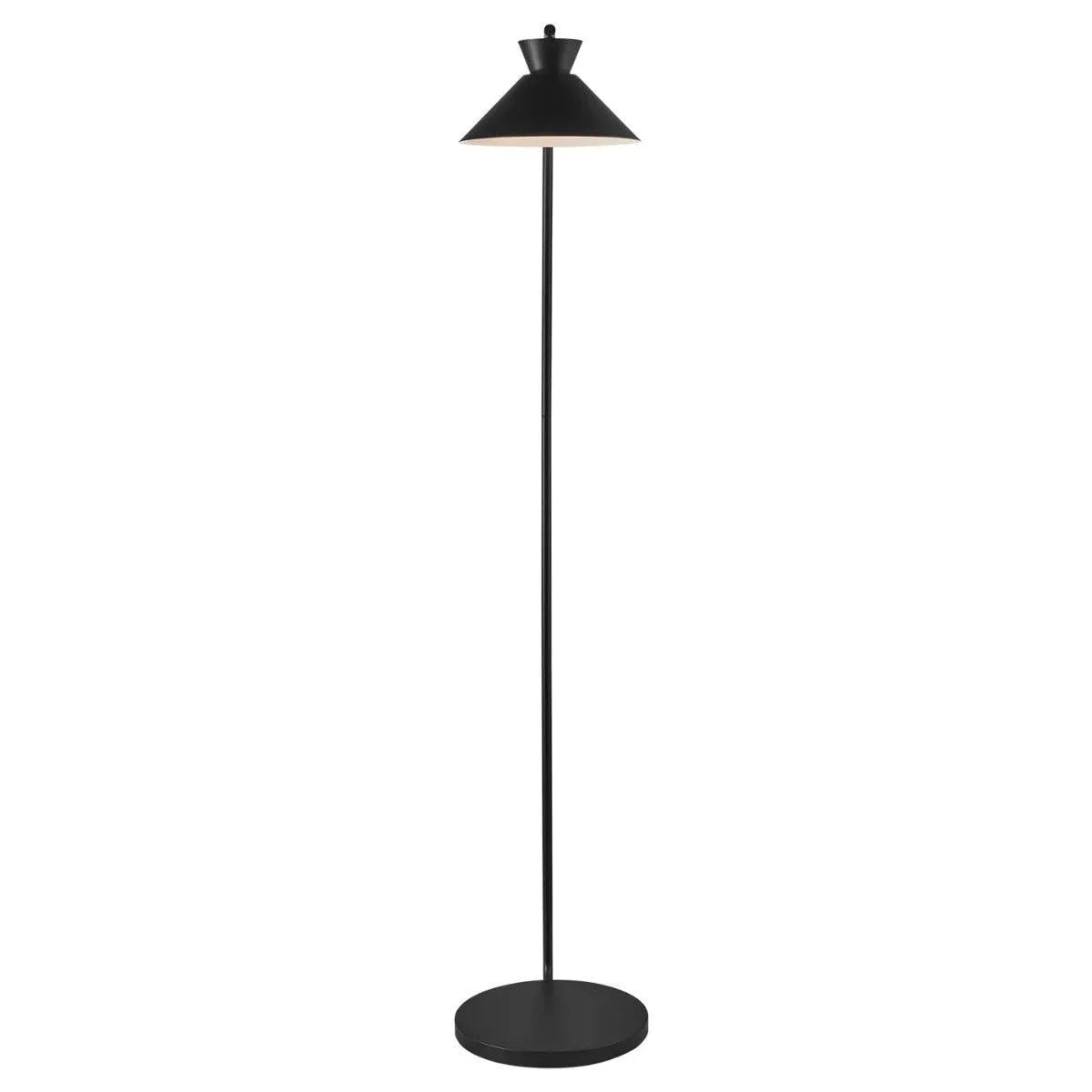 zwarte vloerlamp nordlux deens design scandinavisch e27 fitting schakelaar