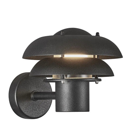 Buitenlamp zwart e27 fitting kurnos led gevelverlichting
