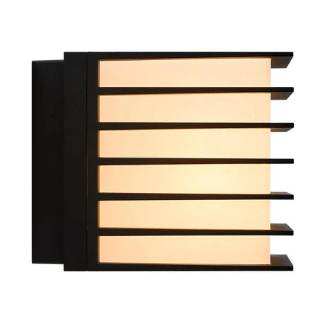 Buitenlamp vierkant zwart e27 
